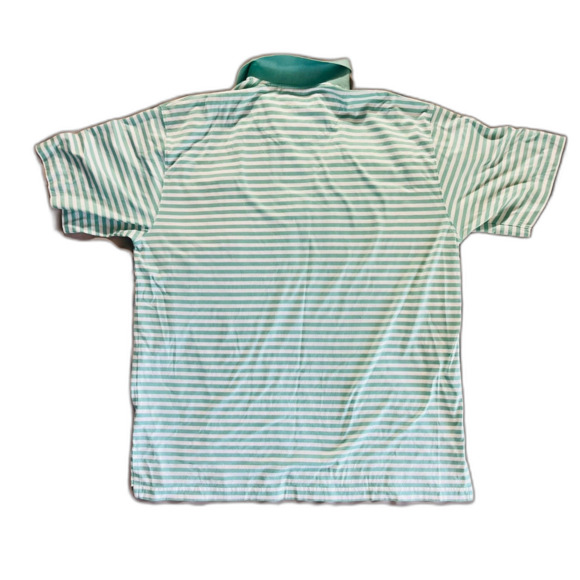 Ben Hogan Men's Mint Green Striped Polo Collared Short Sleeve Medium - Picture 2 of 9
